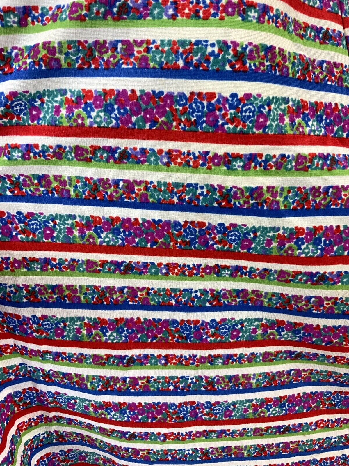 VINTAGE 60s 70s WHITE RED BLUE GREEN DITSY FLORAL STRIPED STRAPPY SUNDRESS 4