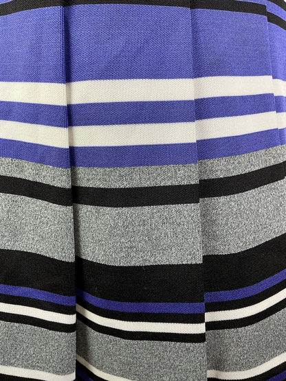 VTG 60s 70s GREY PURPLE WHITE STRIPED MOD PREPPY DAGGER SHIRTSCOOTER DRESS 10 12