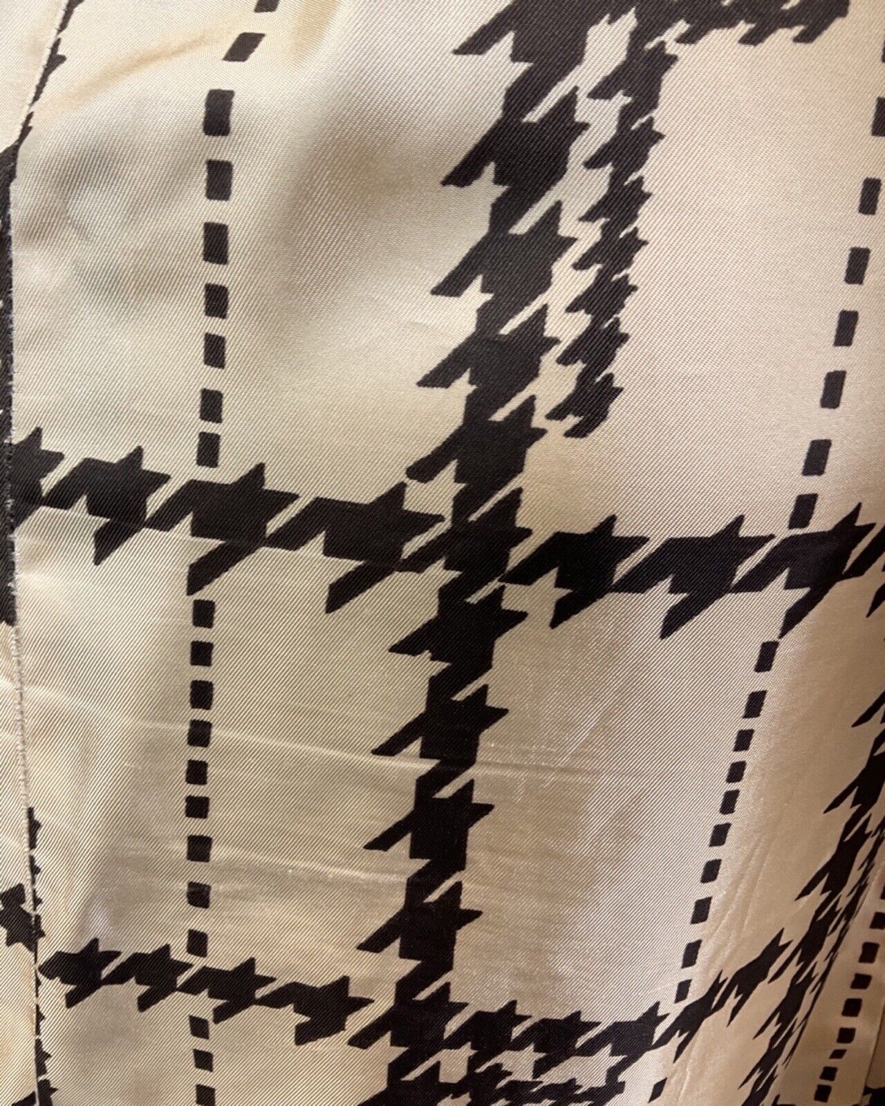 VINTAGE 60s 70s BROWN BRONZE HOUNDSTOOTH CHECKED MOD DAGGER SHIRT DRESS 8 10