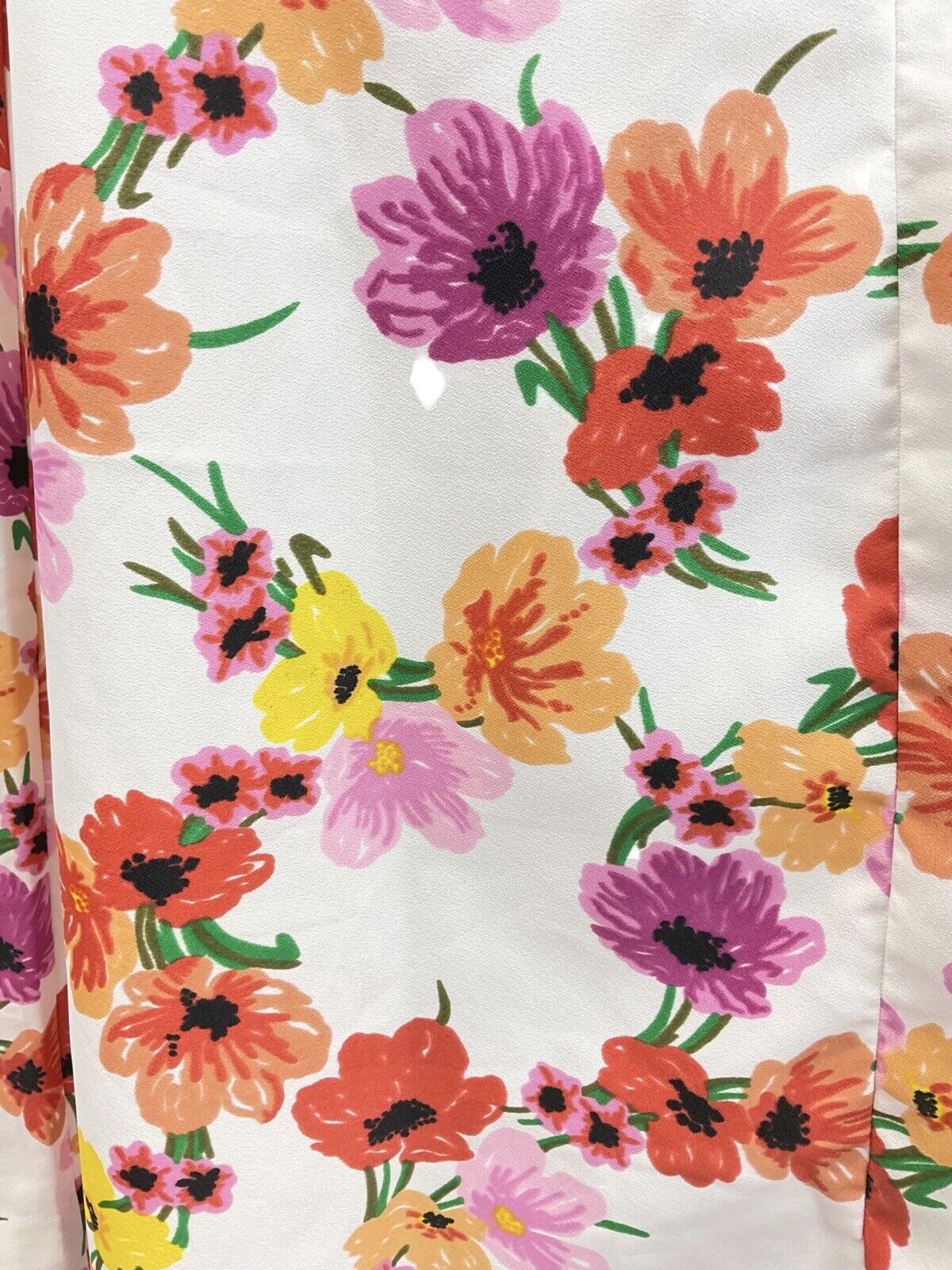 VINTAGE 60s 70s WHITE PURPLE RED FLORAL DAISY POPPY SLEEVELESS MAXI DRESS 8 10