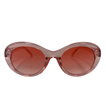 PINK ROUND OVAL VINTAGE STYLE 60s 70s SUNGLASSES