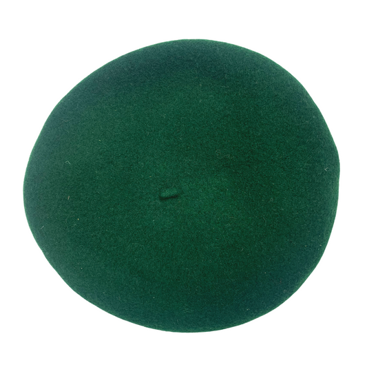 FOREST GREEN VINTAGE 60s 70s BERET