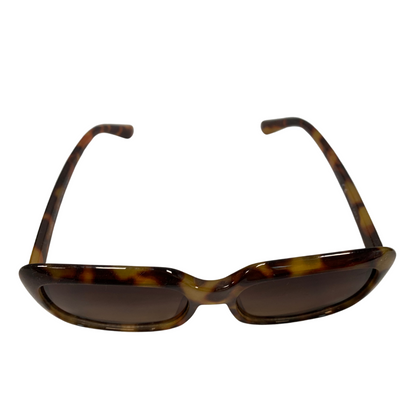 BROWN TORTOISE STYLE SQUARE VINTAGE STYLE 70s SUNGLASSES