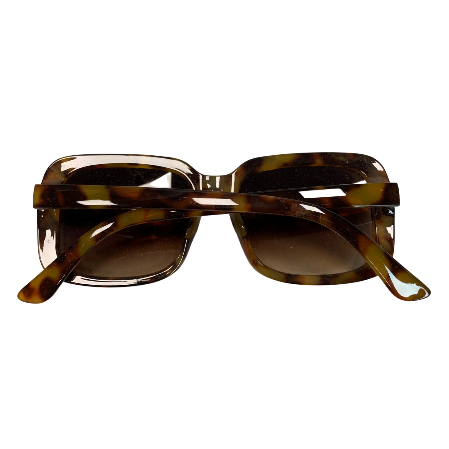 BROWN TORTOISE STYLE SQUARE VINTAGE STYLE 70s SUNGLASSES