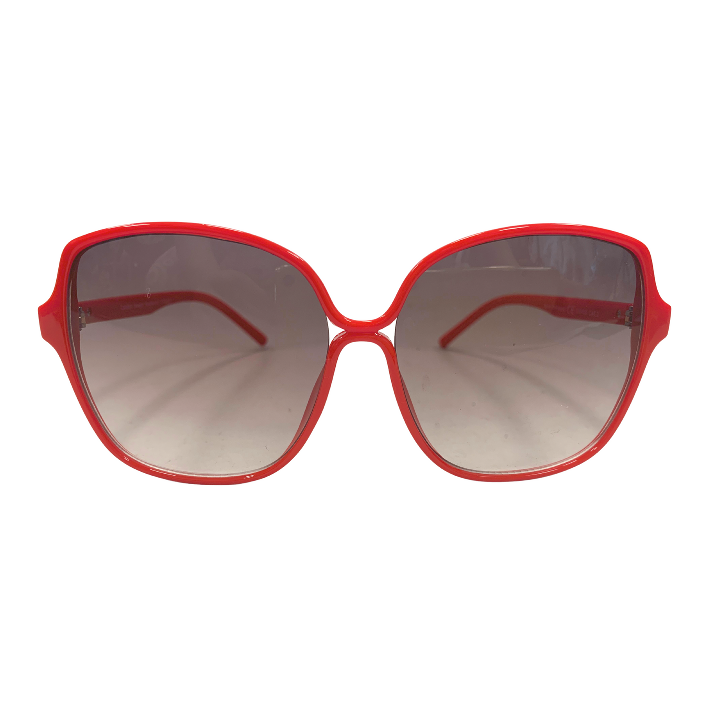 RED OVERSIZED SQUARE VINTAGE STYLE 70s SUNGLASSES