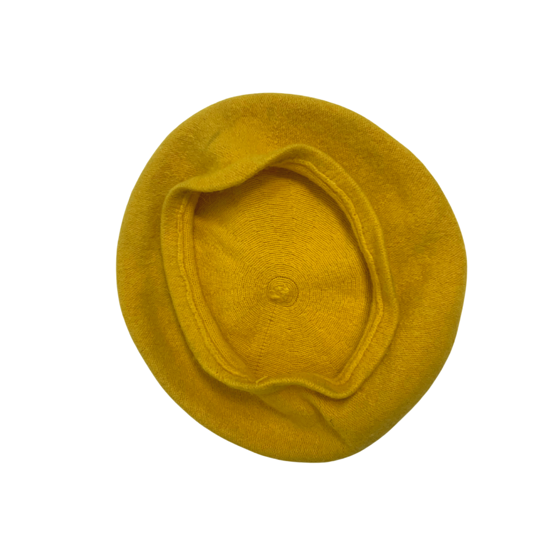 SUNSHINE YELLOW VINTAGE 60s 70s BERET