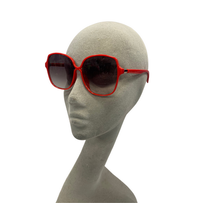 RED OVERSIZED SQUARE VINTAGE STYLE 70s SUNGLASSES