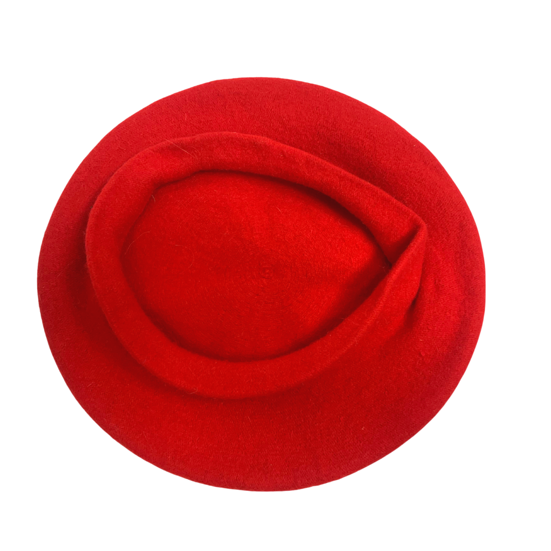 PILLARBOX RED VINTAGE 60s 70s BERET