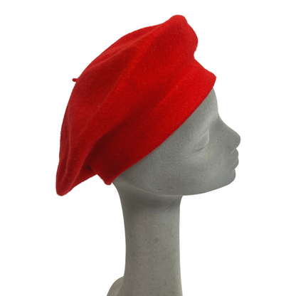 PILLARBOX RED VINTAGE 60s 70s BERET