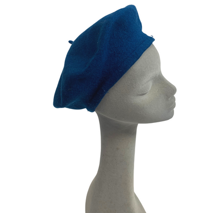 PEACOCK BLUE VINTAGE 60s 70s BERET