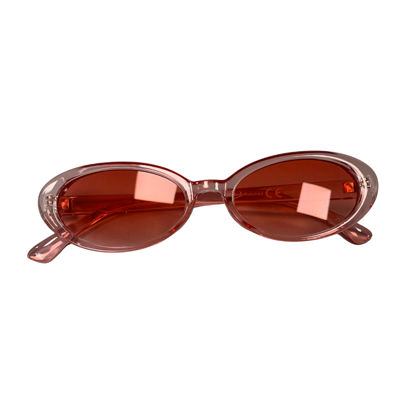 PINK ROUND OVAL VINTAGE STYLE 60s SUNGLASSES