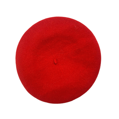 PILLABOX RED VINTAGE 60s 70s BERET