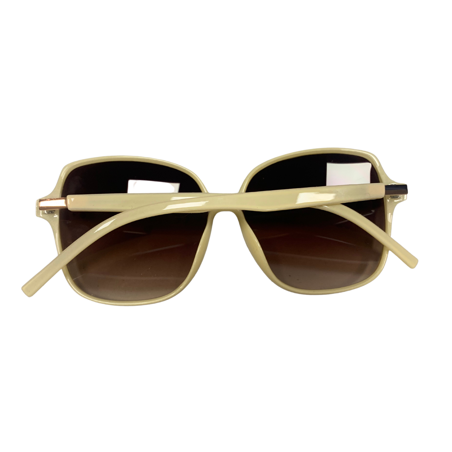 CREAM OVERSIZED SQUARE VINTAGE STYLE 70s SUNGLASSES