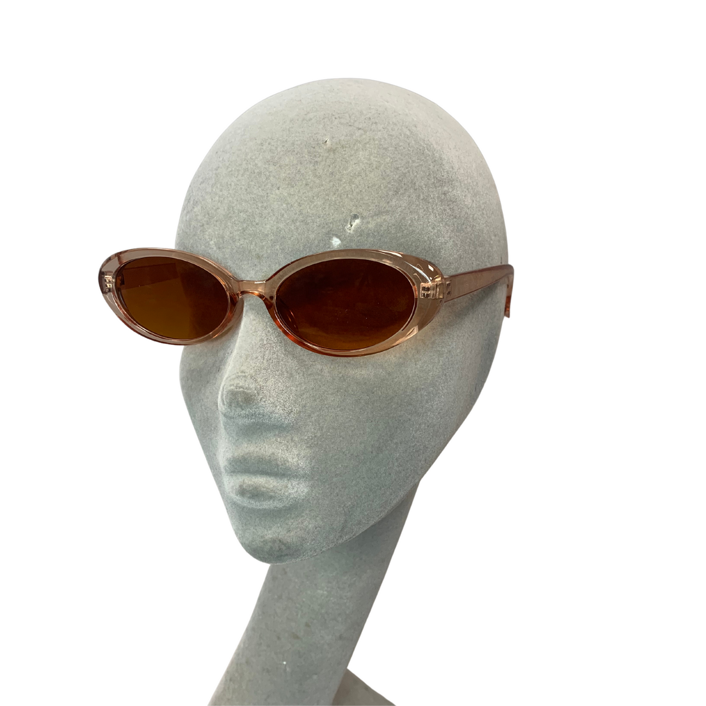 PEACH ROUND OVAL VINTAGE STYLE 60s SUNGLASSES