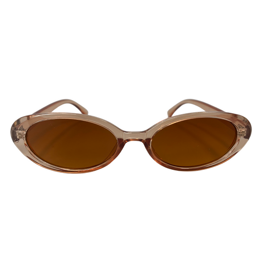 PEACH ROUND OVAL VINTAGE STYLE 60s SUNGLASSES