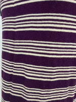 VTG 60s 70s MOD PURPLE WHITE STRIPED SLEEVELESS WOOL VEST DRESS WAISTCOAT 8 10