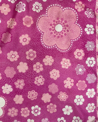 VINTAGE 60s 70s BARBIE PINK PEACH WHITE DAISY FLOWER POWER MOD SQUARE SCARF