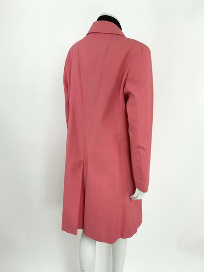 VINTAGE 60s SALMON PINK GOLD OVERSIZED BOX CHESTERFIELD SWING COAT 14 16