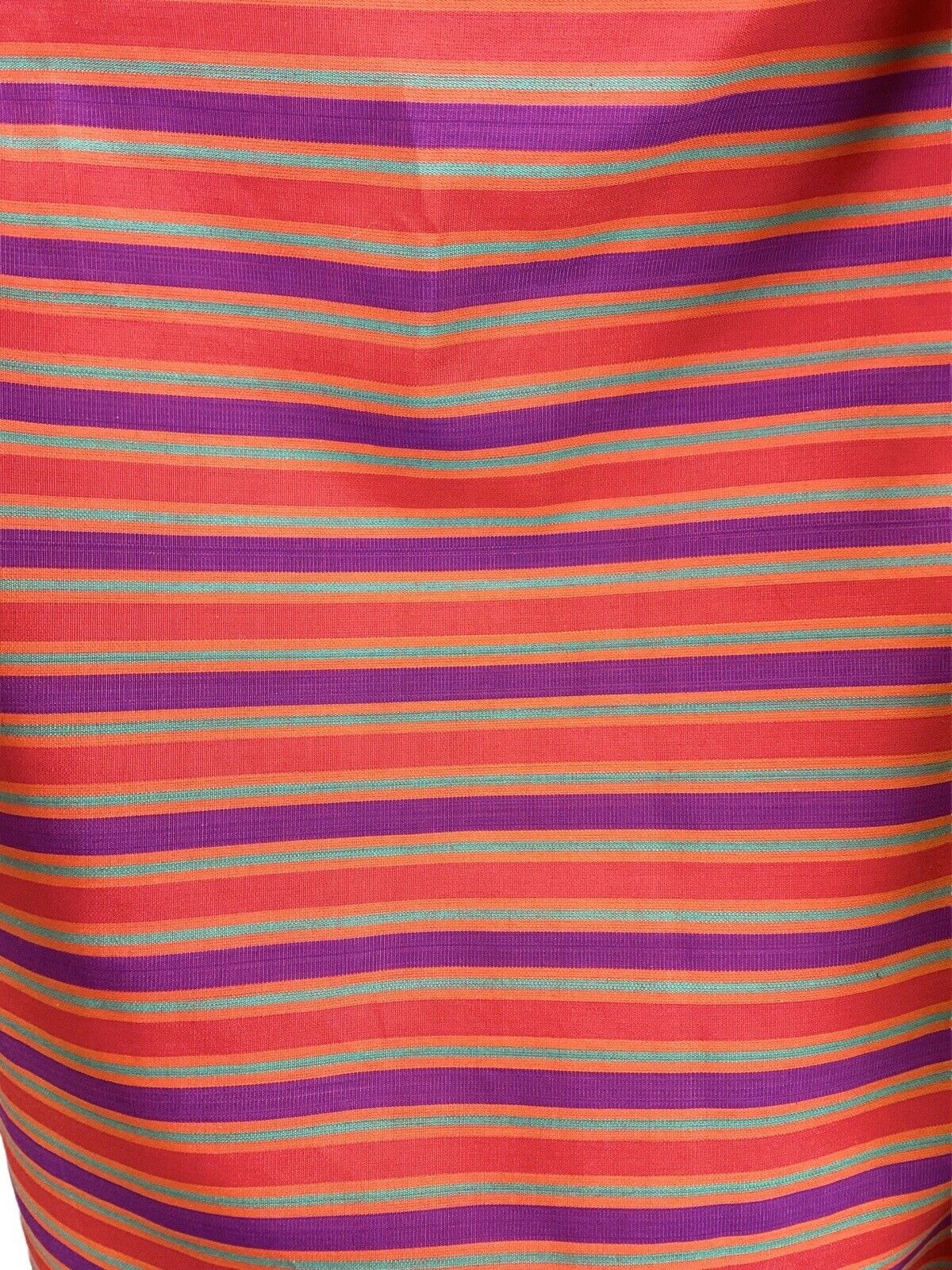 VINTAGE 60s 70s RED PURPLE BLUE STRIPED MOD SHIFT MICRO-MINI DRESS 6