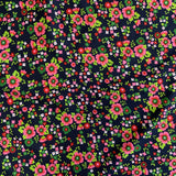 VINTAGE 60s 70s GREEN PINK RED BLUE FLORAL FLOWER POWER SCARF