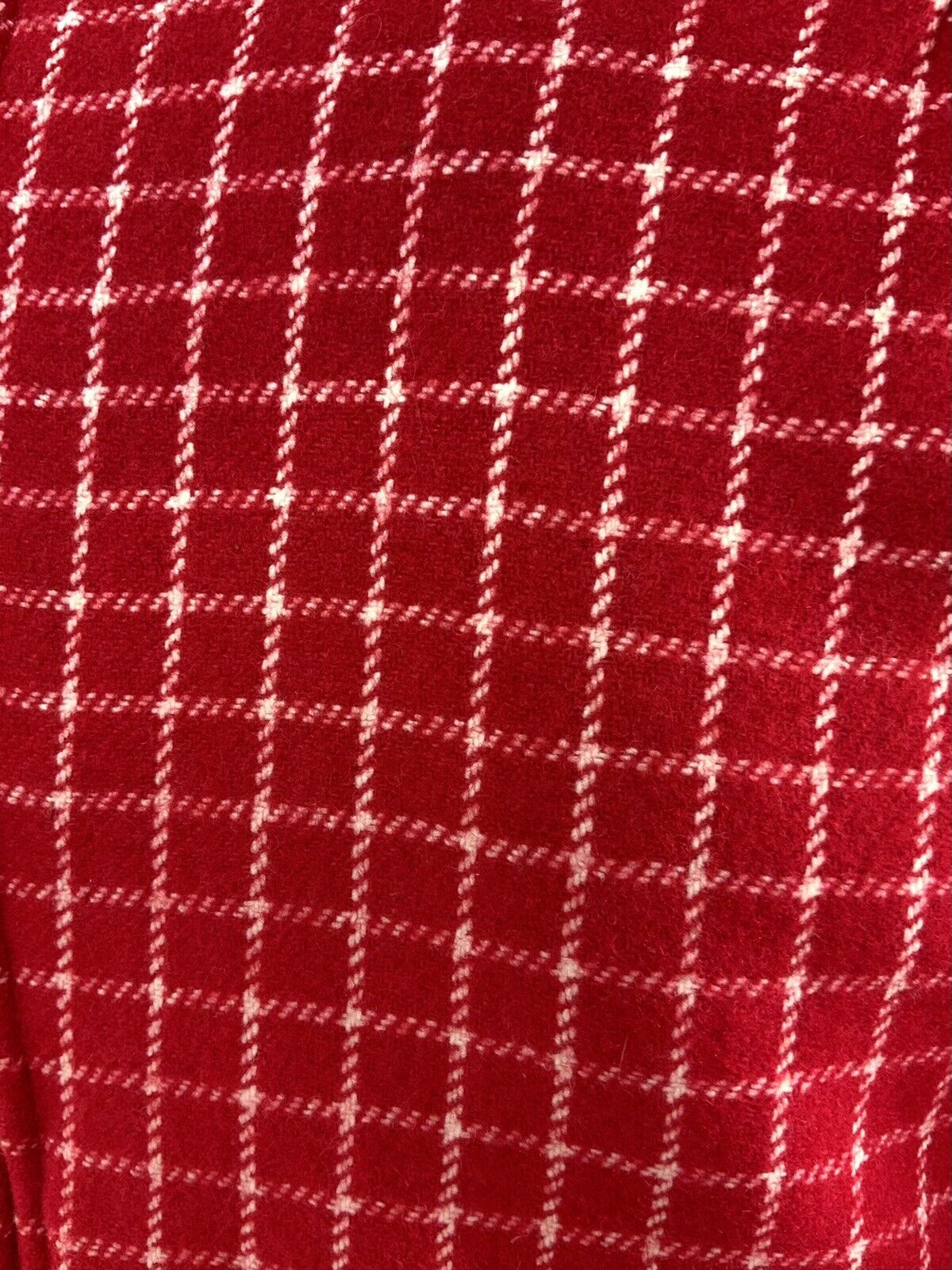 VTG 60s 70s MOD PILLARBOX RED WHITE GRID PLAID CHECKED FLARED DRESS 8 10