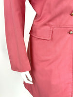 VINTAGE 60s SALMON PINK GOLD OVERSIZED BOX CHESTERFIELD SWING COAT 14 16