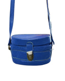 VINTAGE 70s 80s ROYAL BLUE MOD MINI CROSSBODY CAMERA BAG