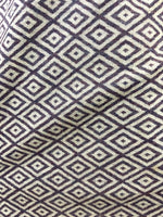 VINTAGE 60s 70s PURPLE CREAM GEOMETRIC IKAT BIRDS EYE MOD A-LINE SKIRT 8 10