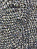 VINTAGE 60s 70s BLUE MULTI-COLOURED SPECKLED WOOL PLEATED CACHAREL SKIRT 6 8