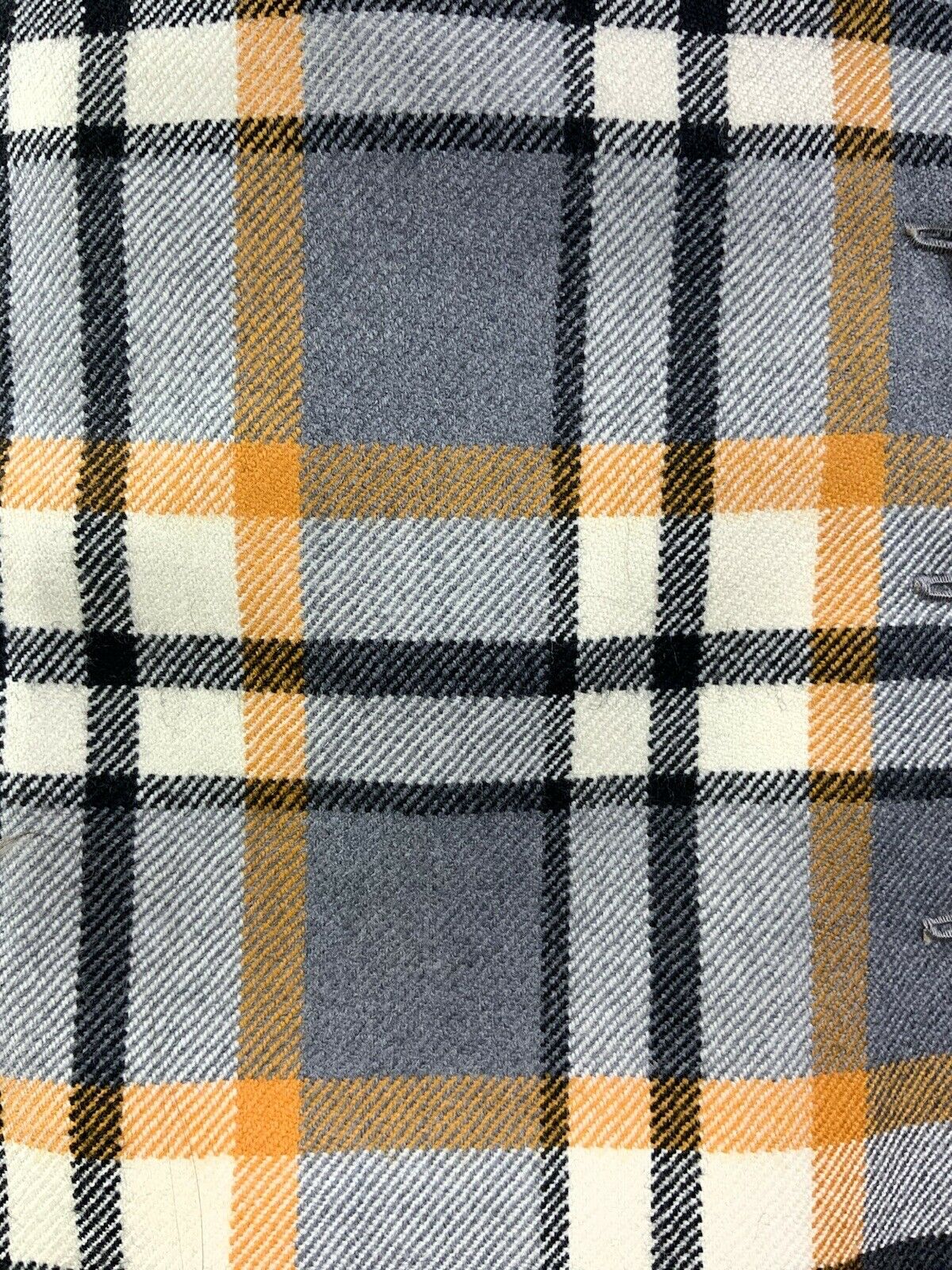 VINTAGE 60s 70s GREY WHITE YELLOW TARTAN PLAID CHECKED MOD SHORT SKIRT 6 8