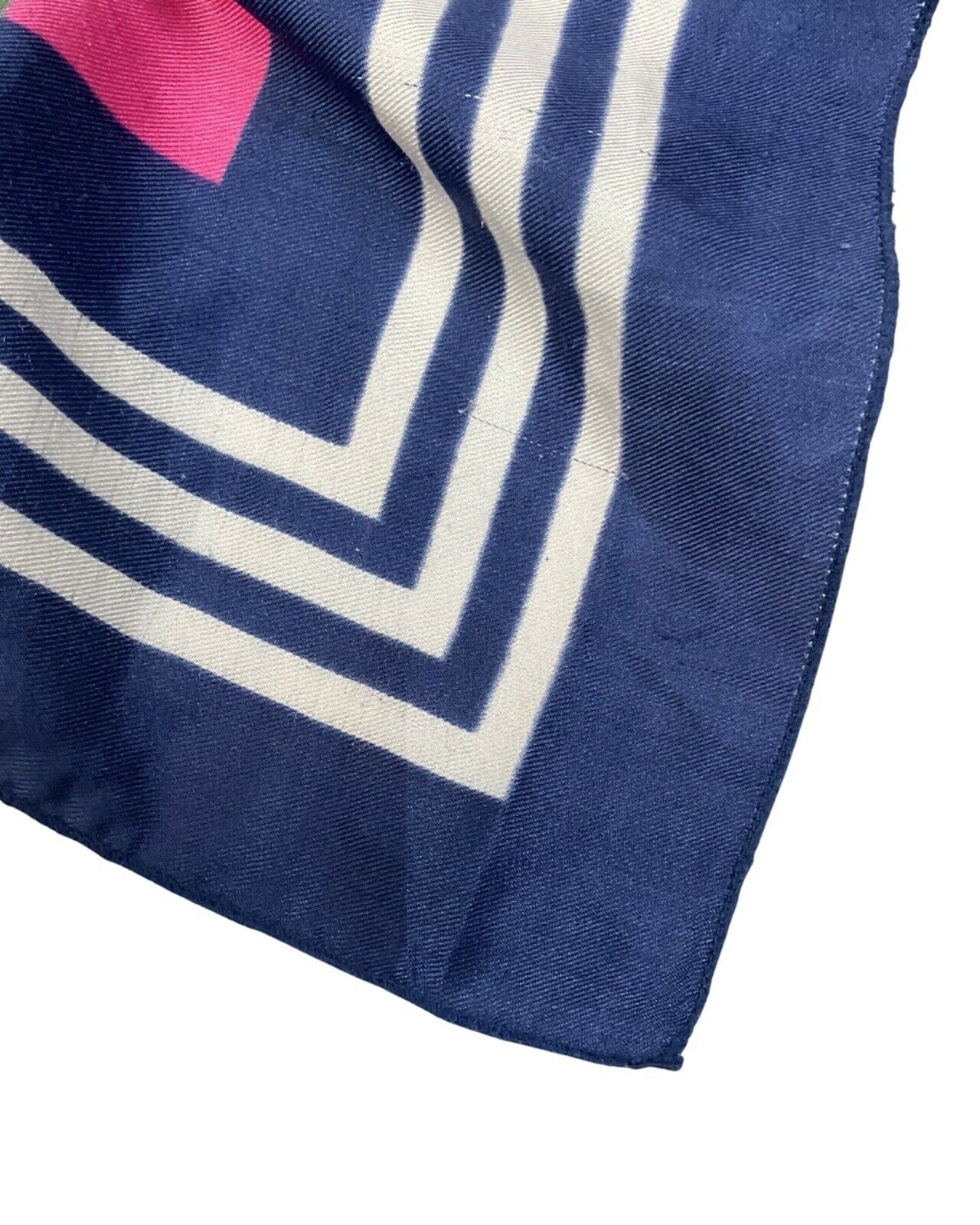 VTG 60s 70s BLUE PINK GREEN WHITE CHECKERBOARD HEART CLUB DIAMOND MOD SCARF