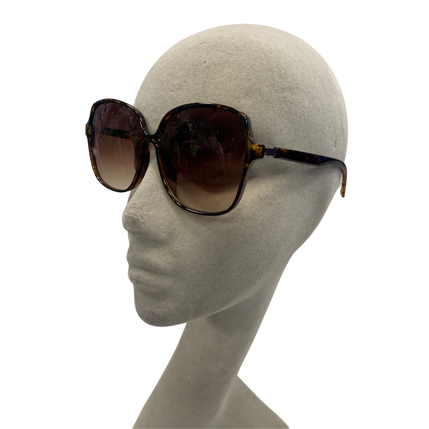 TORTOISE SHELL STYLE OVERSIZED SQUARE VINTAGE STYLE 70s SUNGLASSES