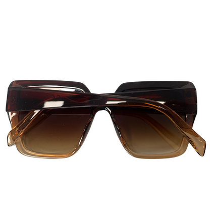 BROWN OVERSIZED SQUARE VINTAGE STYLE 70s SUNGLASSES