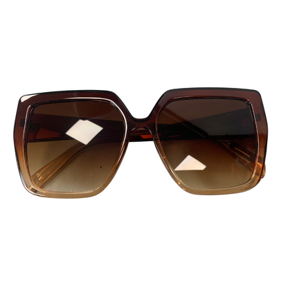 BROWN OVERSIZED SQUARE VINTAGE STYLE 70s SUNGLASSES