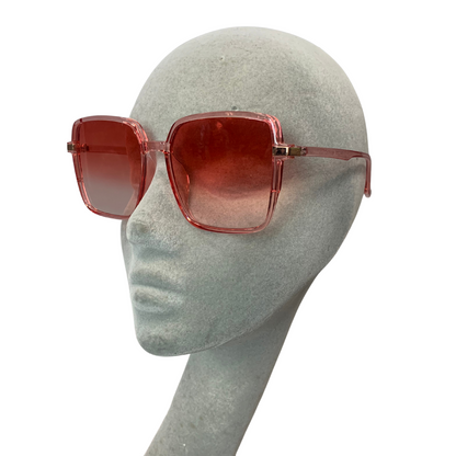 PINK OVERSIZED SQUARE VINTAGE STYLE 70s SUNGLASSES