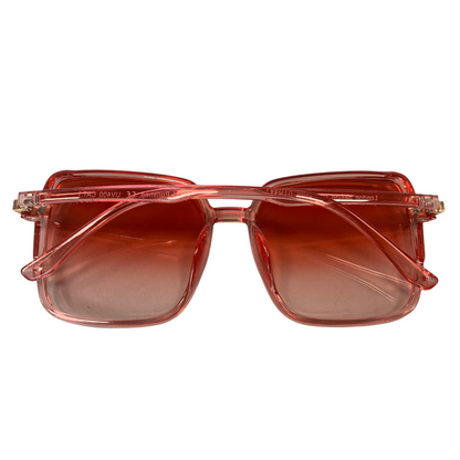 PINK OVERSIZED SQUARE VINTAGE STYLE 70s SUNGLASSES