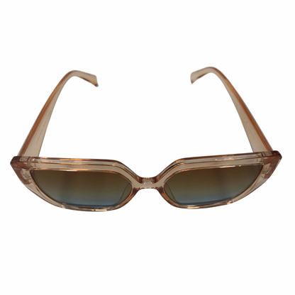 PEACH BROWN SQUARE OVERSIZED GEOMETRIC VINTAGE STYLE 70s SUNGLASSES