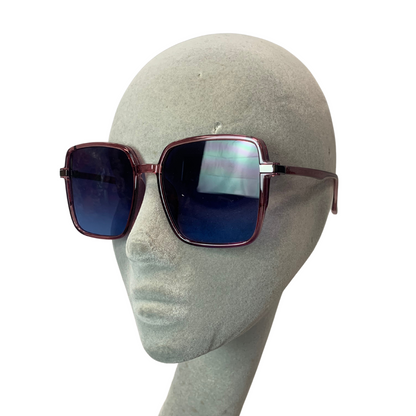 PURPLE OVERSIZED SQUARE VINTAGE STYLE 70s SUNGLASSES