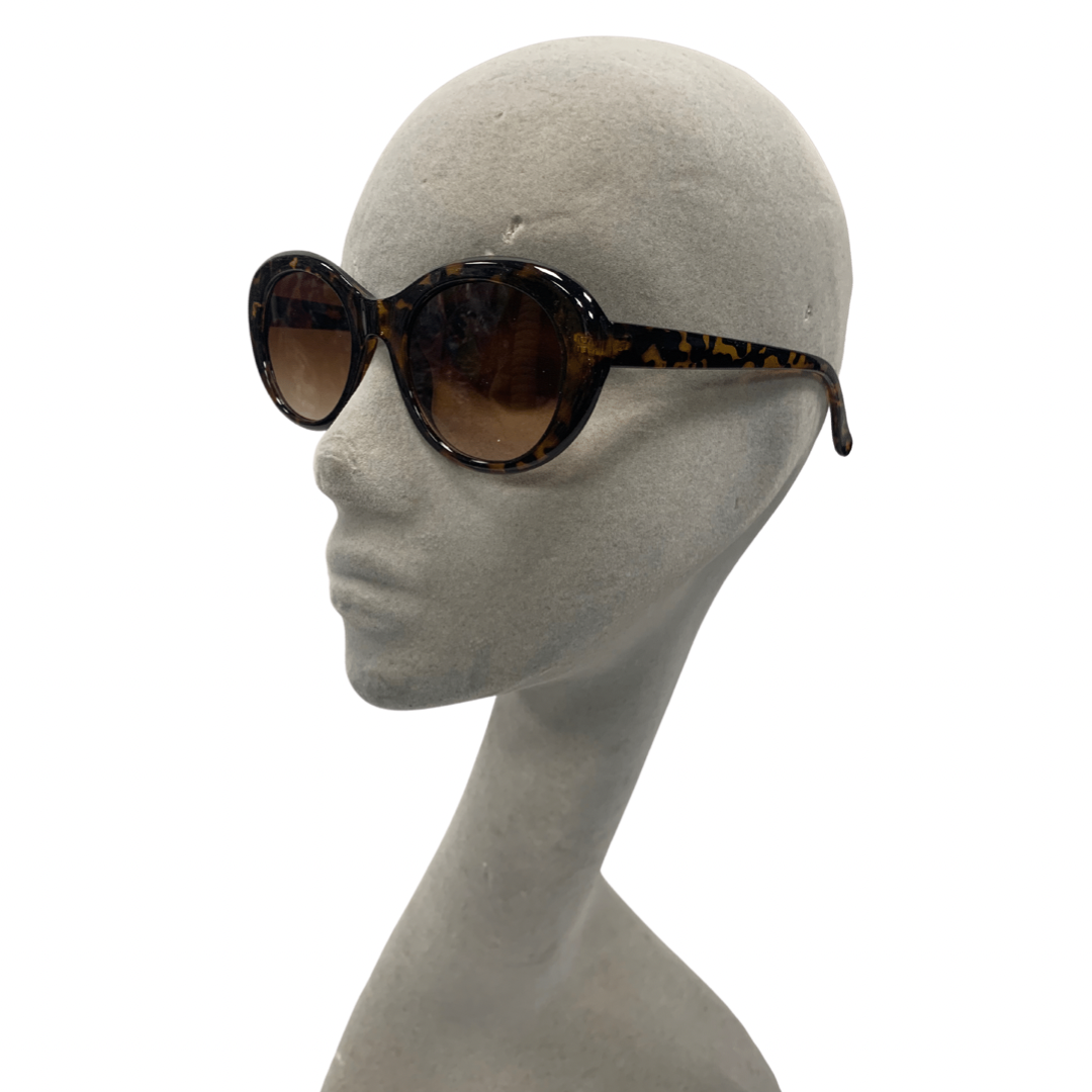 TORTOISE STYLE ROUND OVAL VINTAGE STYLE 60s SUNGLASSES