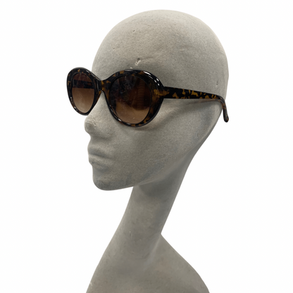 TORTOISE STYLE ROUND OVAL VINTAGE STYLE 60s SUNGLASSES