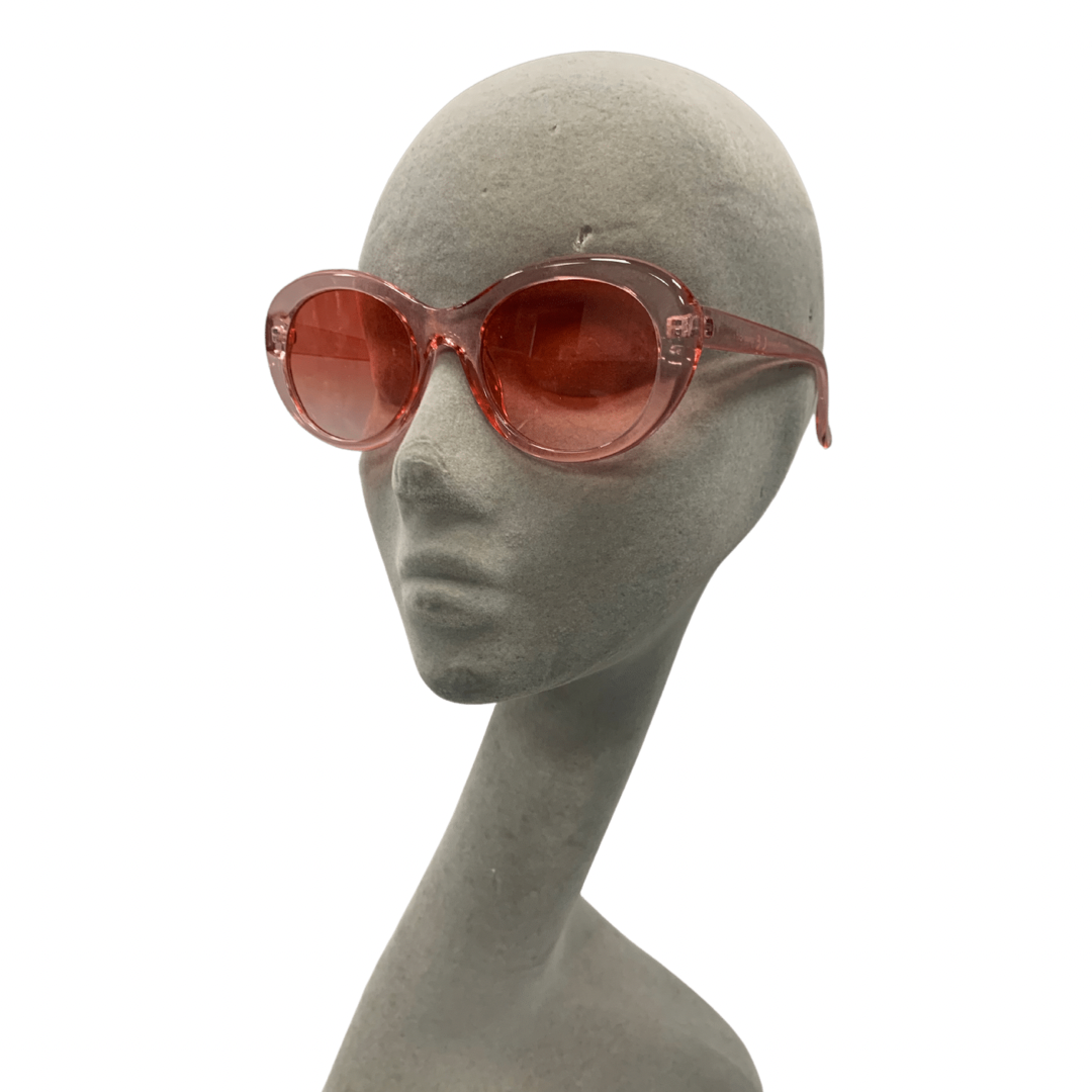 PINK ROUND OVAL VINTAGE STYLE 60s 70s SUNGLASSES